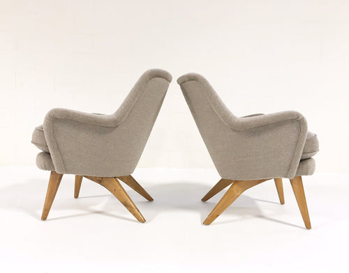 Pedro Armchairs in Loro Piana Alpaca Wool, pair - FORSYTH