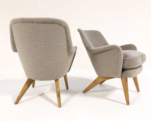 Pedro Armchairs in Loro Piana Alpaca Wool, pair - FORSYTH