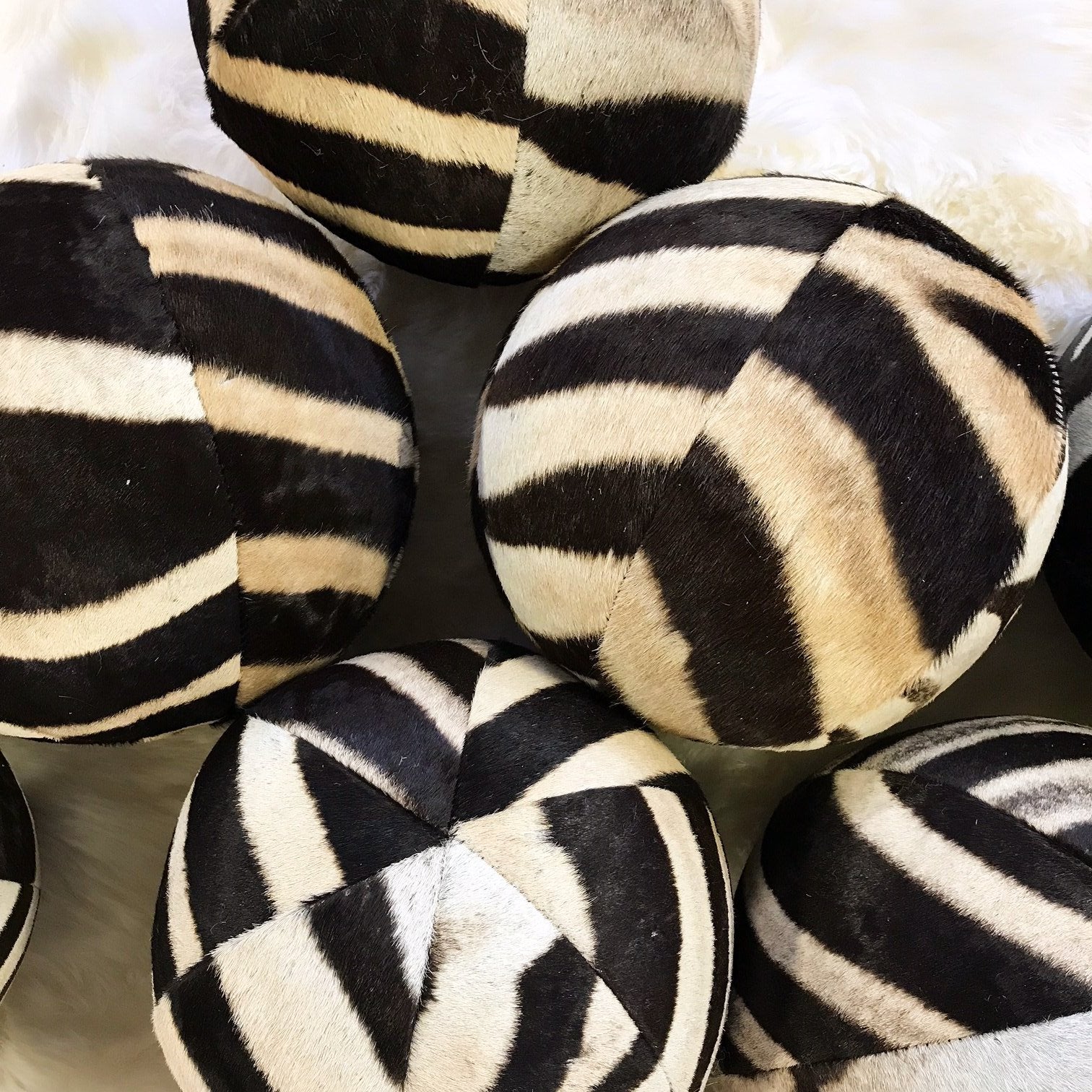 Zebra Ball Pillow, 12" - FORSYTH