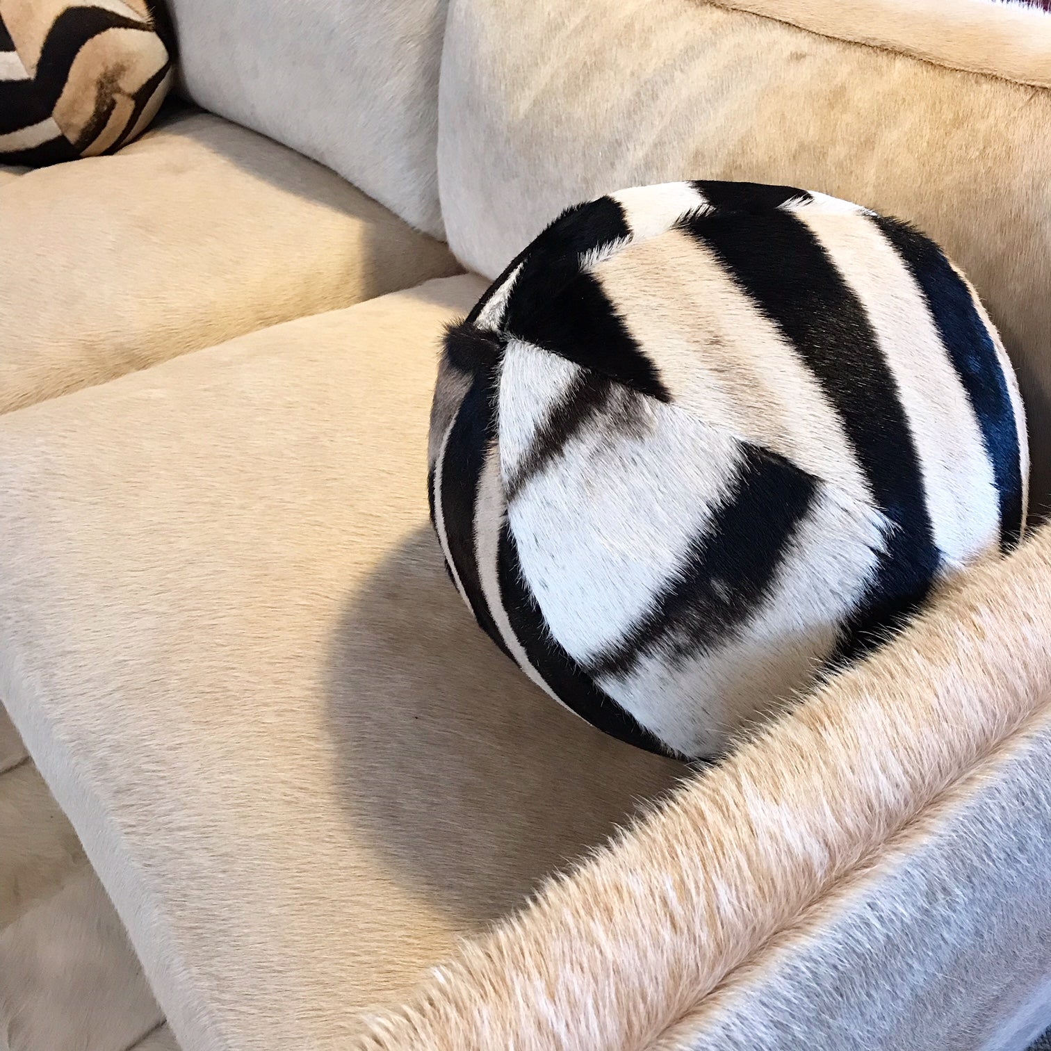 Zebra Ball Pillow, 12" - FORSYTH