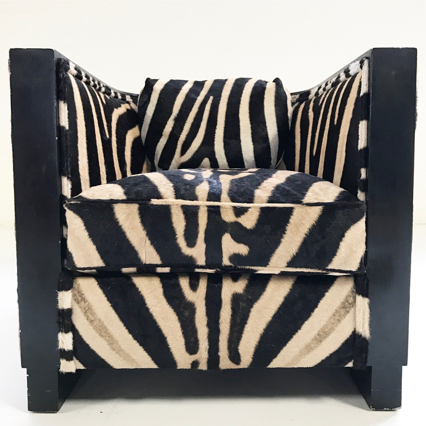 Lounge Chair in Zebra Hide - FORSYTH