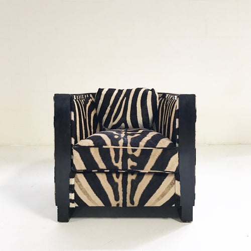 Lounge Chair in Zebra Hide - FORSYTH