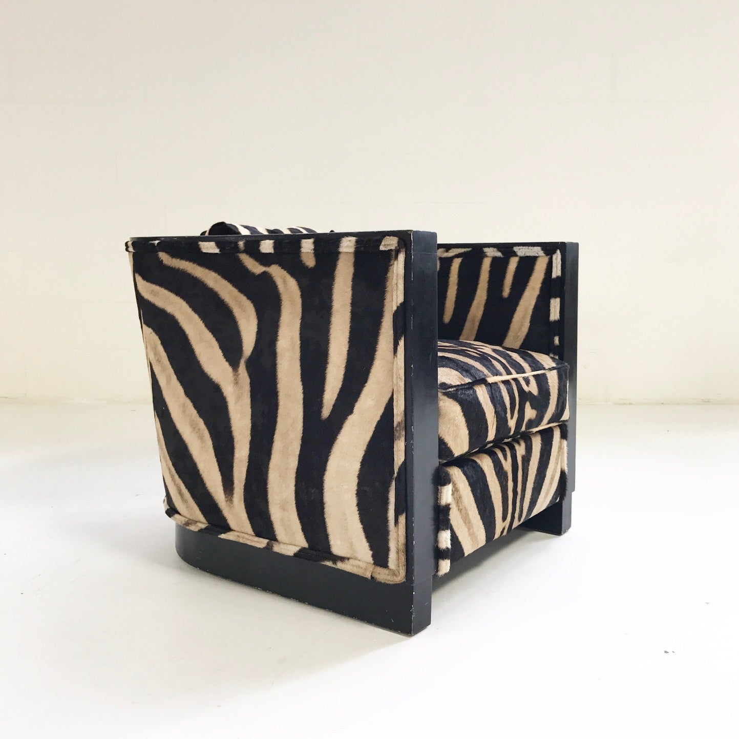 Lounge Chair in Zebra Hide - FORSYTH