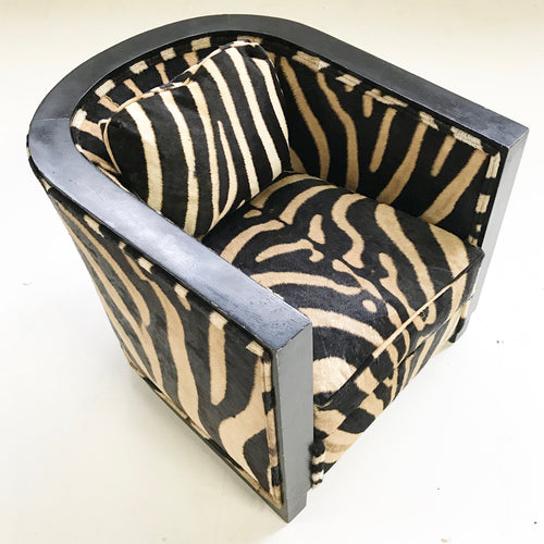 Lounge Chair in Zebra Hide - FORSYTH