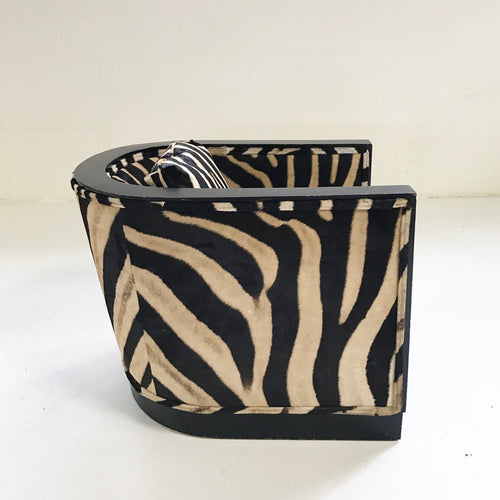 Lounge Chair in Zebra Hide - FORSYTH