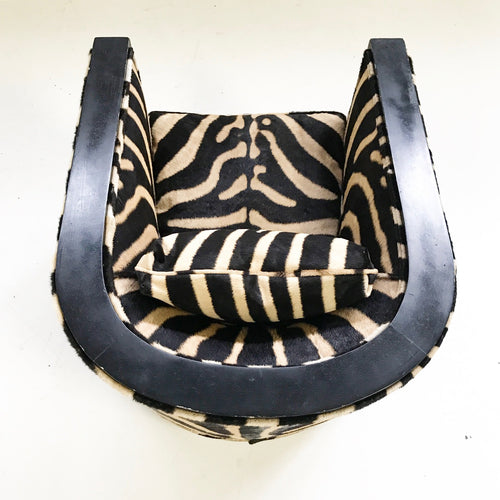 Lounge Chair in Zebra Hide - FORSYTH