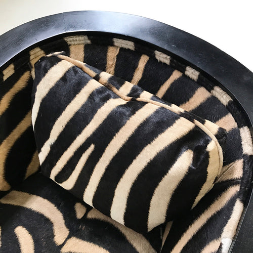 Lounge Chair in Zebra Hide - FORSYTH