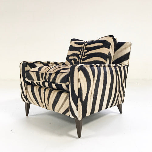 Lounge Chair in Zebra Hide - FORSYTH