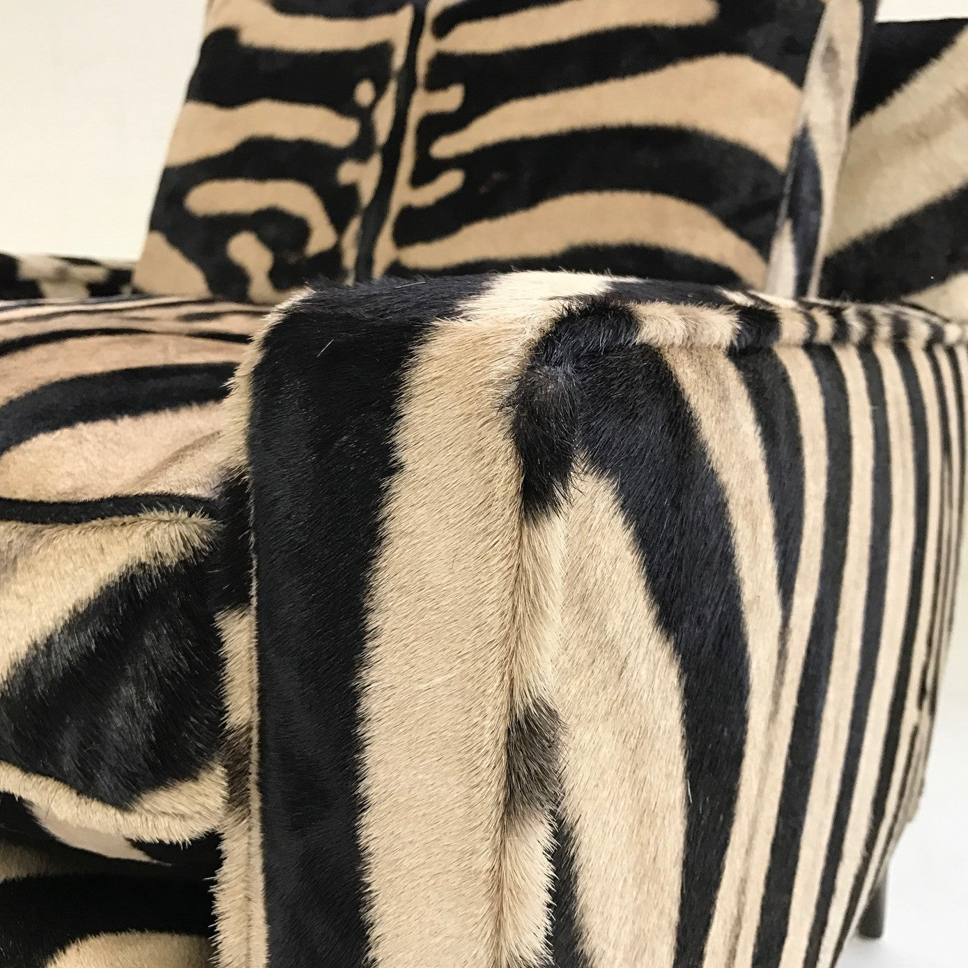 Lounge Chair in Zebra Hide - FORSYTH