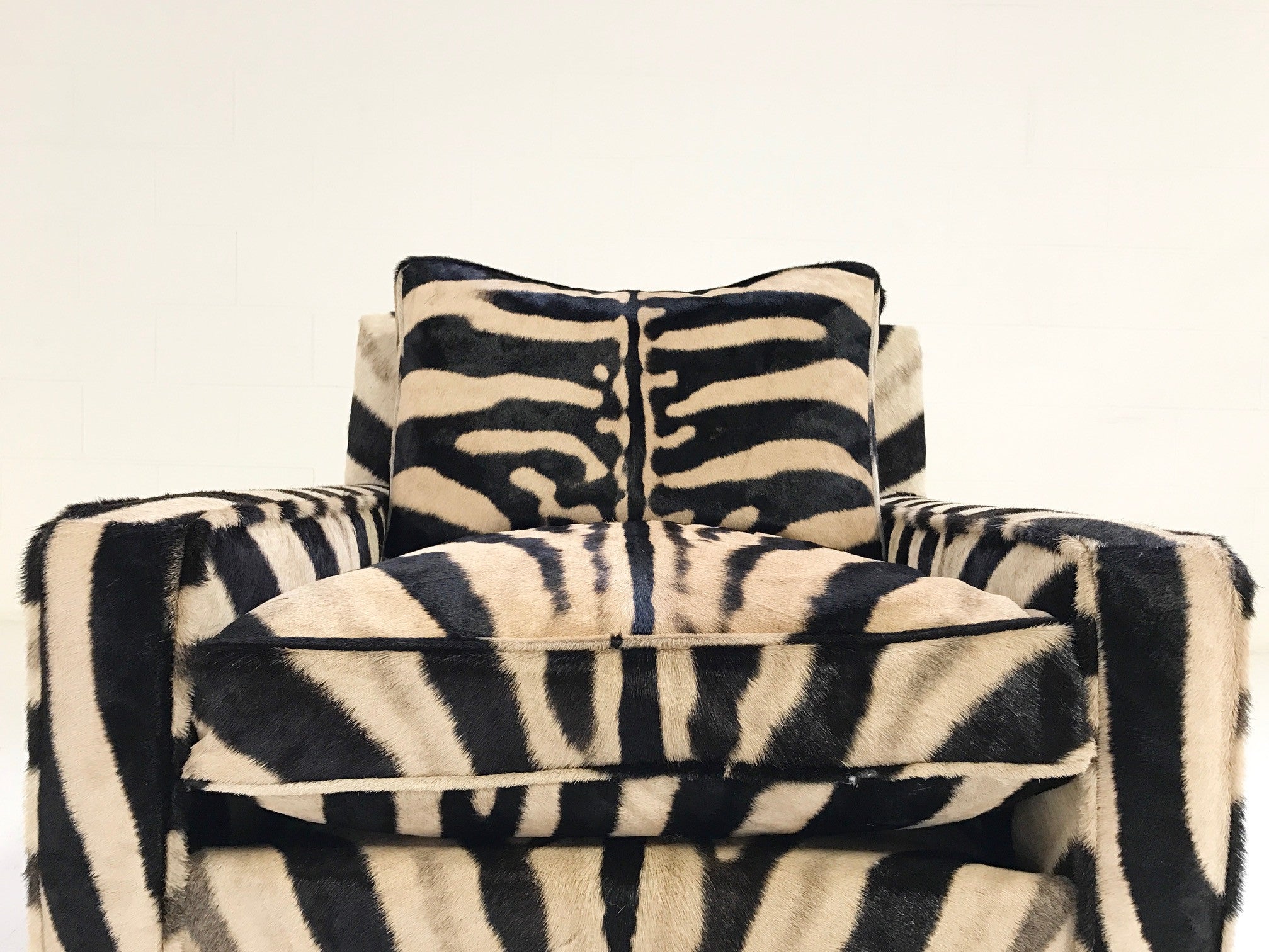 Lounge Chair in Zebra Hide - FORSYTH