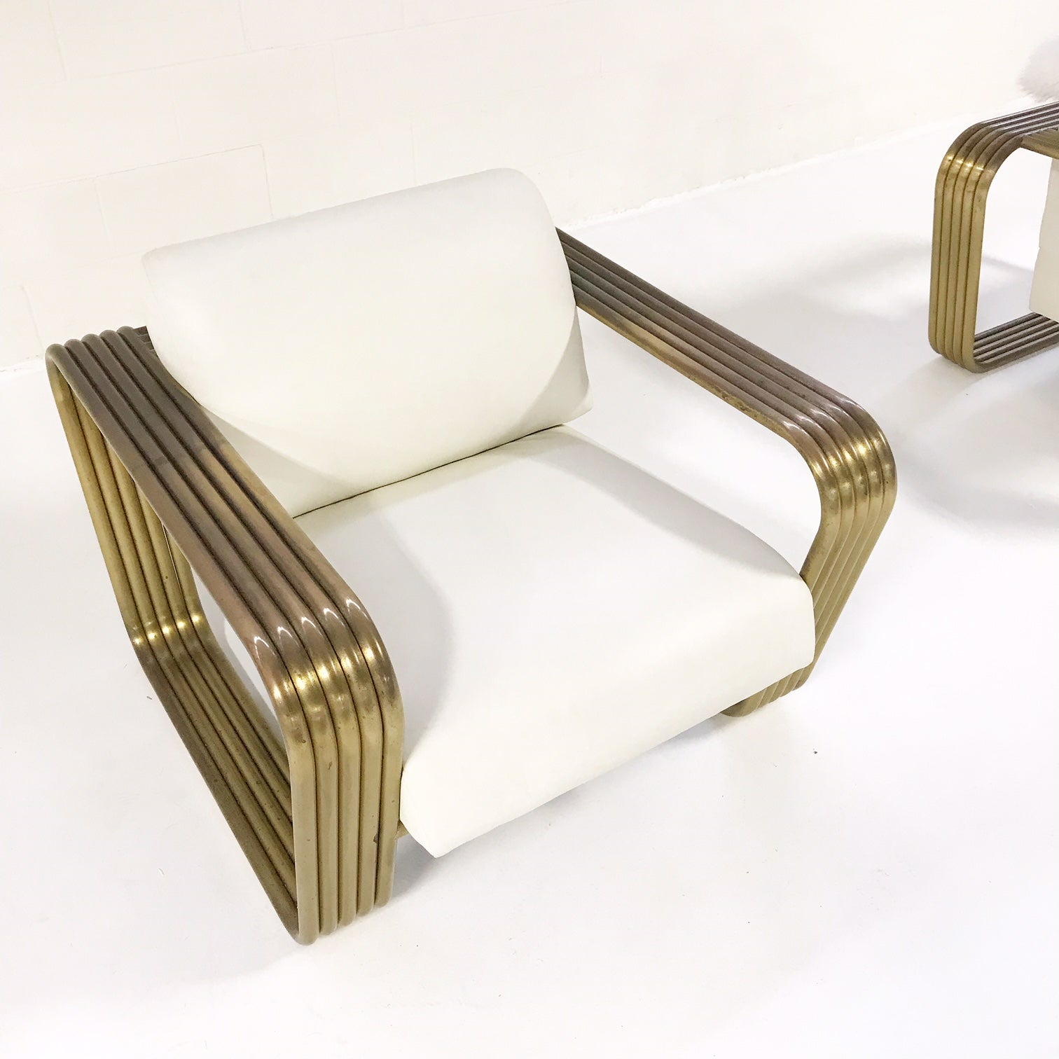 Lounge Chairs with New Zealand Sheepskins, pair - FORSYTH