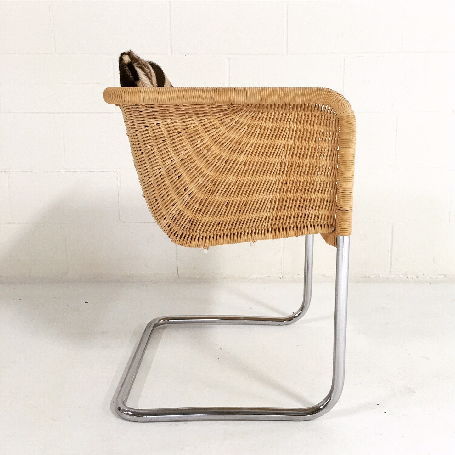 Wicker Chair with Zebra Cushions - FORSYTH