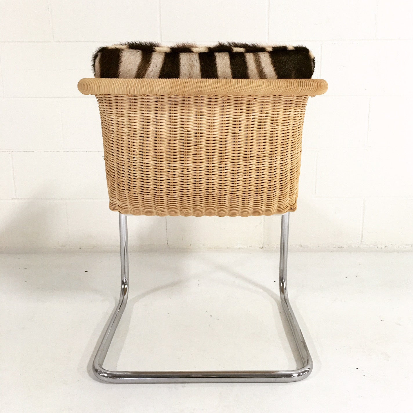 Wicker Chair with Zebra Cushions - FORSYTH
