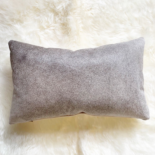 Salt and Pepper Cowhide Pillow, 21x13" - FORSYTH