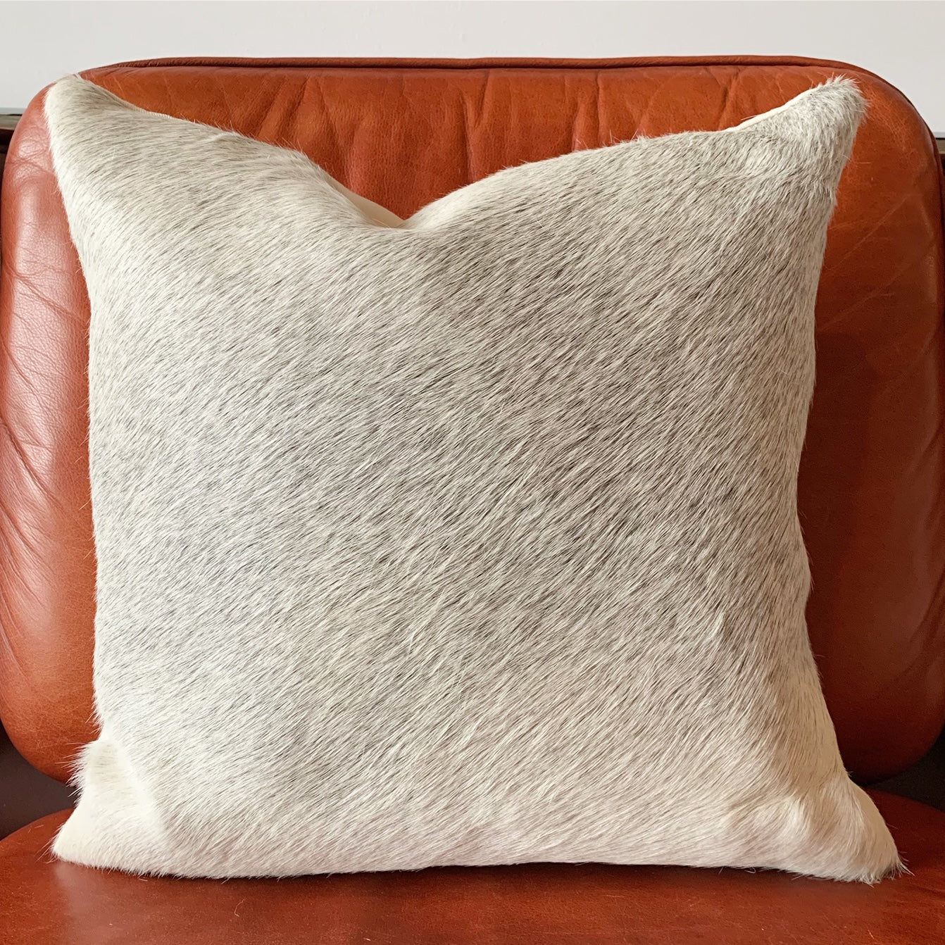 Salt and Pepper Cowhide Pillow, 18" - FORSYTH