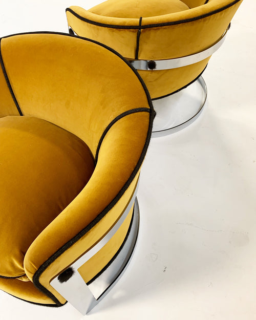Lounge Chairs in Loro Piana Velvet - FORSYTH