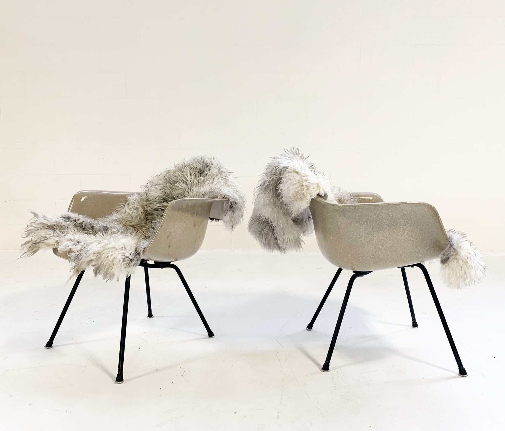 DAX Chairs with Sheepskins, Pair - FORSYTH