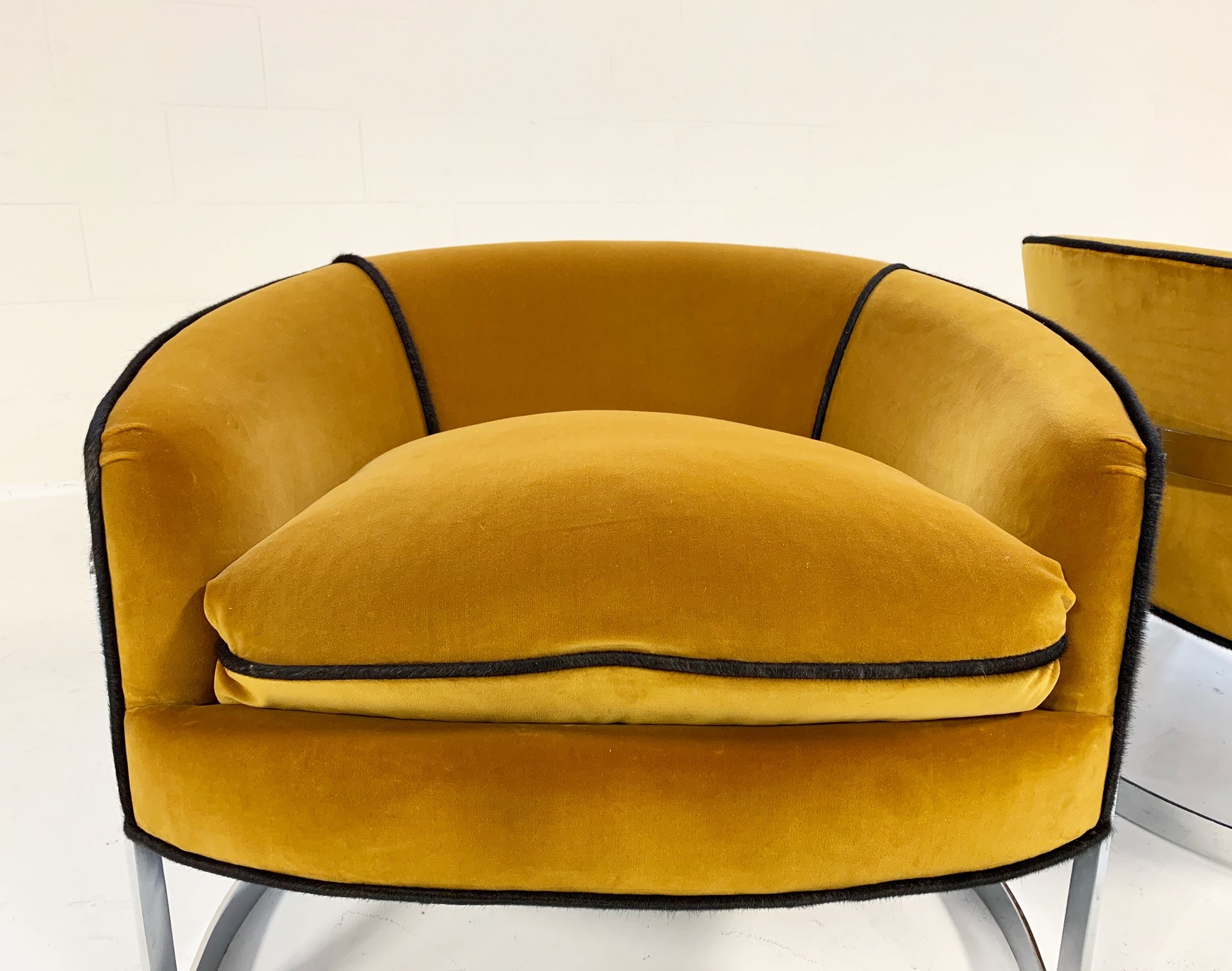 Lounge Chairs in Loro Piana Velvet - FORSYTH