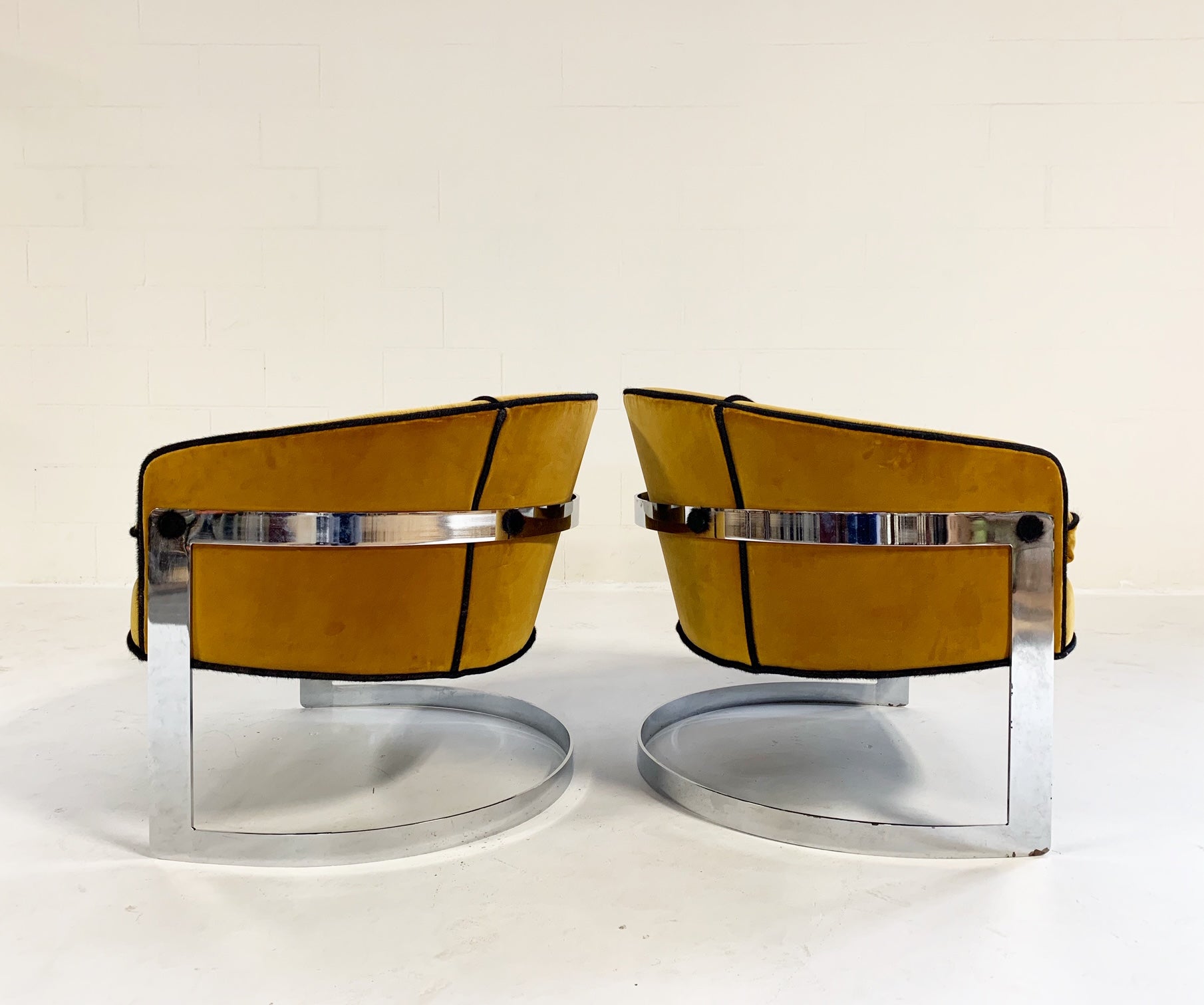 Lounge Chairs in Loro Piana Velvet - FORSYTH