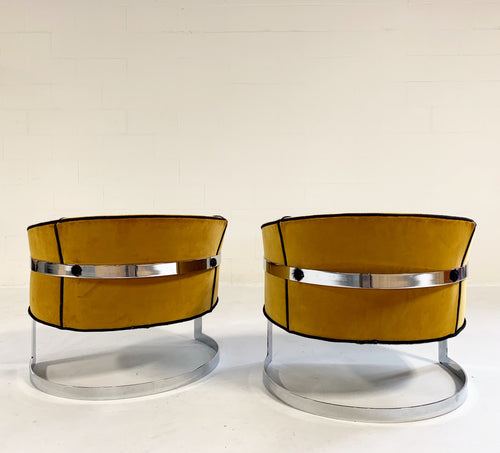 Lounge Chairs in Loro Piana Velvet - FORSYTH