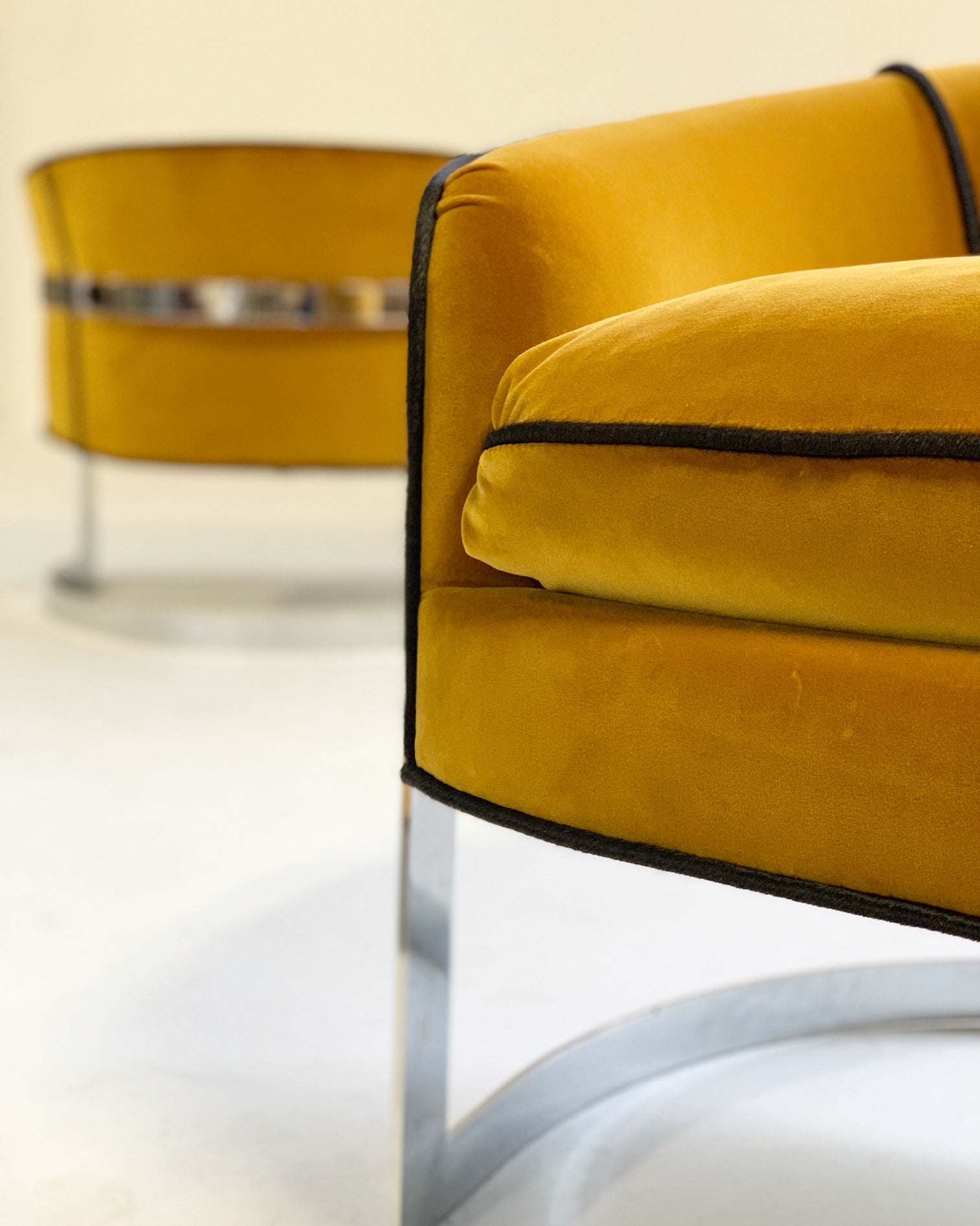 Lounge Chairs in Loro Piana Velvet - FORSYTH