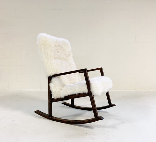 Rocking Chair in Brazilian Sheepskin - FORSYTH