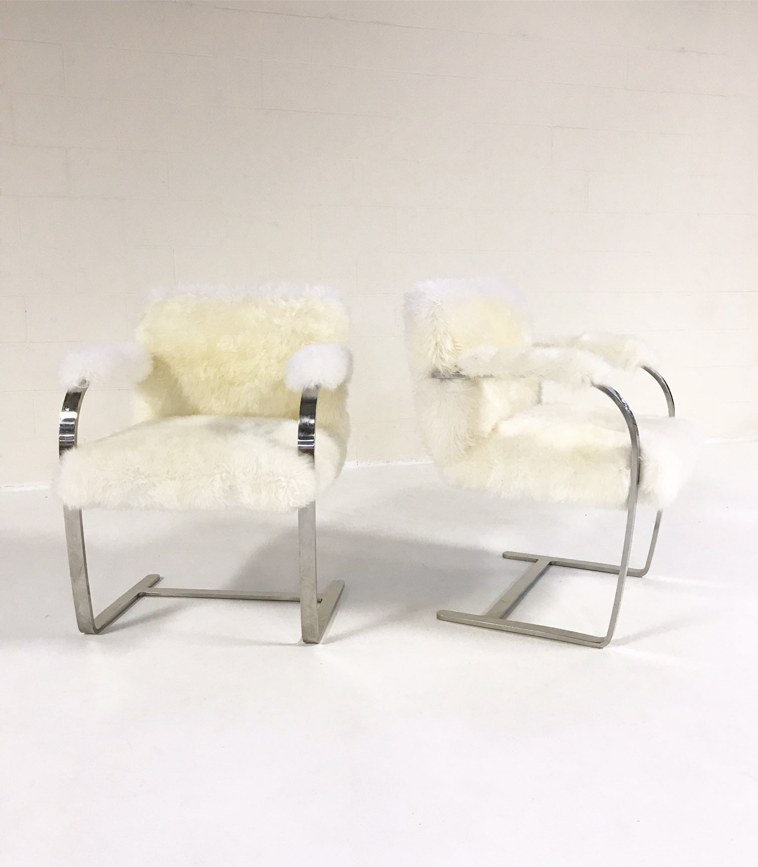 Brno Chairs in New Zealand Sheepskin, pair - FORSYTH