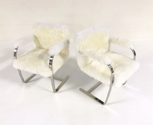 Brno Chairs in New Zealand Sheepskin, pair - FORSYTH