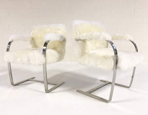 Brno Chairs in New Zealand Sheepskin, pair - FORSYTH