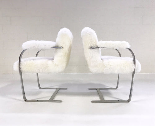 Brno Chairs in New Zealand Sheepskin, pair - FORSYTH