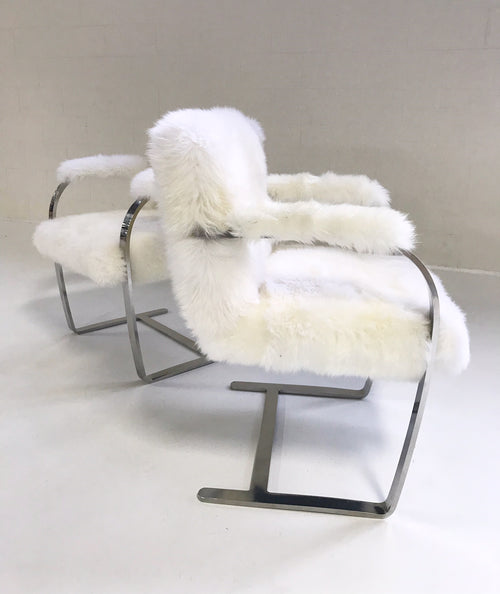 Brno Chairs in New Zealand Sheepskin, pair - FORSYTH