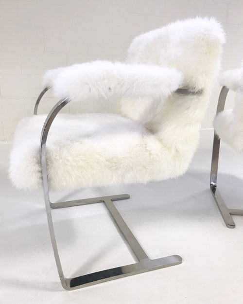 Brno Chairs in New Zealand Sheepskin, pair - FORSYTH