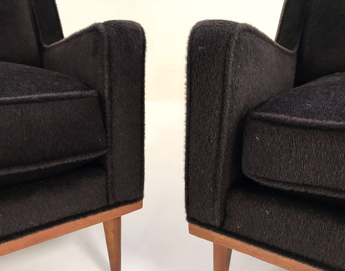 Lounge Chairs in Loro Piana Alpaca Wool, pair - FORSYTH