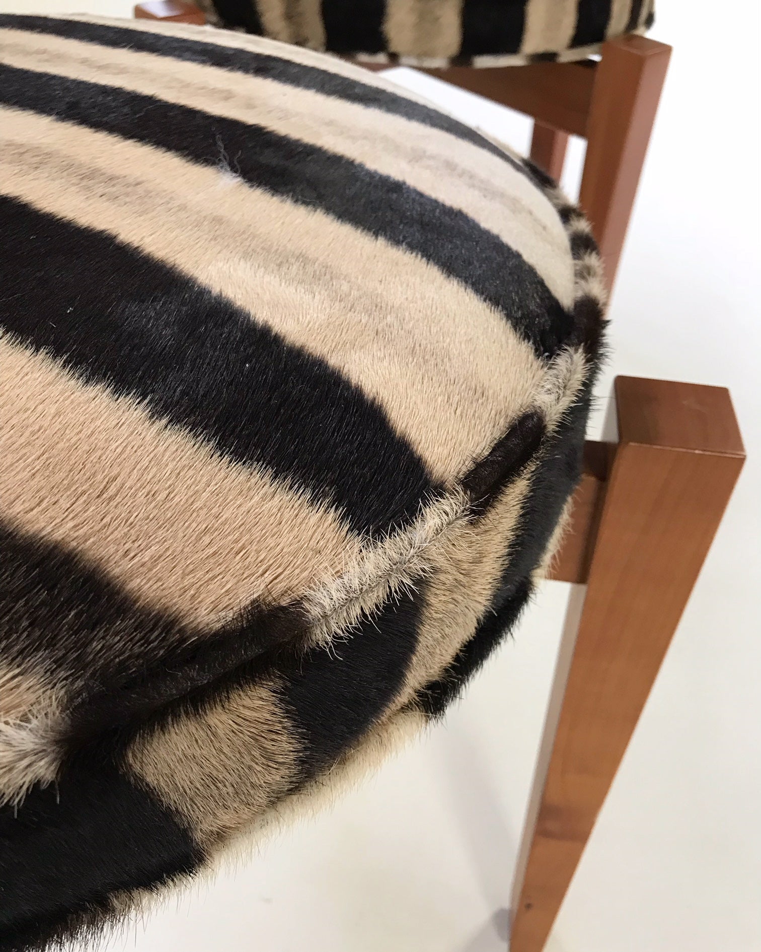 Stools in Zebra Hide, pair - FORSYTH