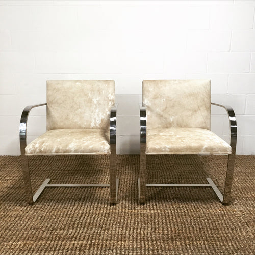 Brno Chairs in Brazilian Cowhide, pair - FORSYTH