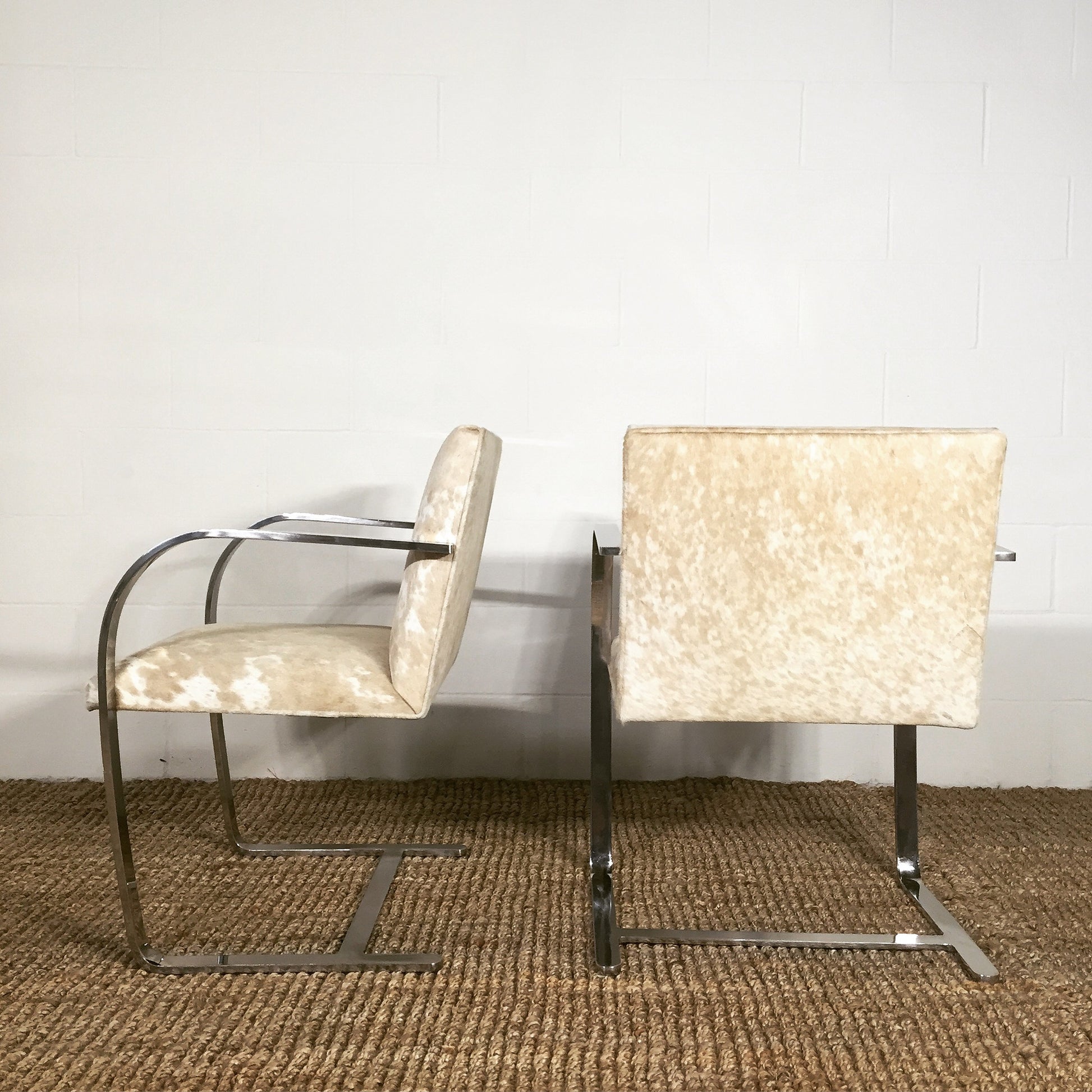 Brno Chairs in Brazilian Cowhide, pair - FORSYTH