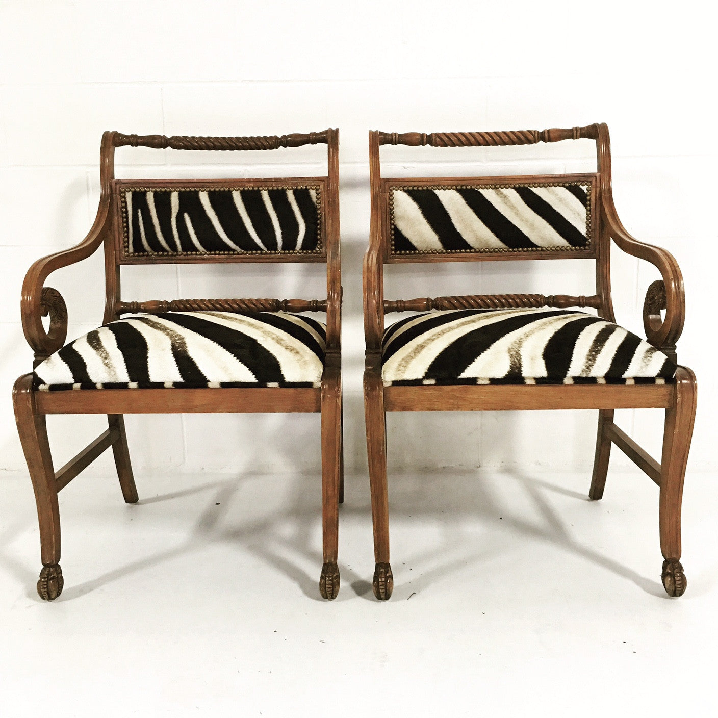 Armchairs in Zebra Hide - FORSYTH