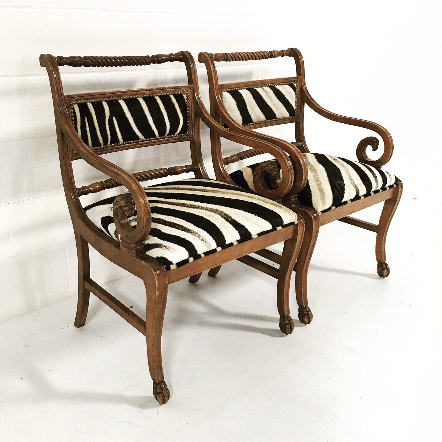 Armchairs in Zebra Hide - FORSYTH