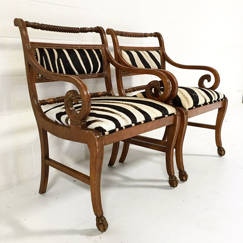 Armchairs in Zebra Hide - FORSYTH