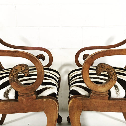 Armchairs in Zebra Hide - FORSYTH