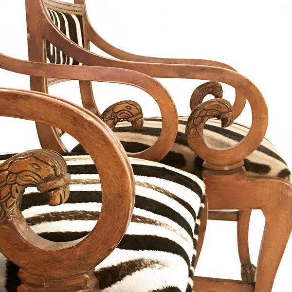 Armchairs in Zebra Hide - FORSYTH