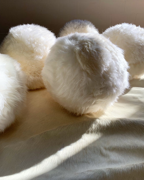 Brazilian Sheepskin Ball Pillow - FORSYTH