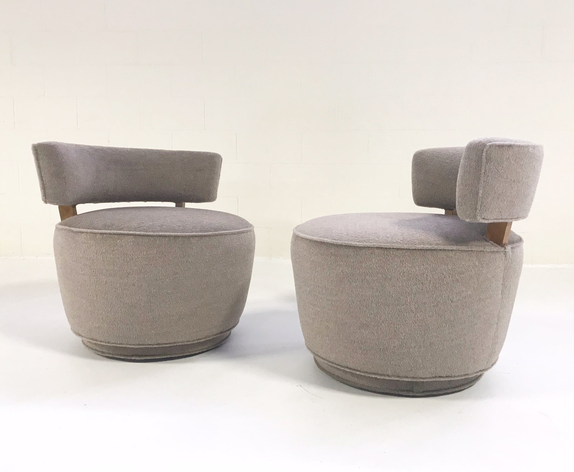 Tub Chairs in Loro Piana Alpaca Wool, pair - FORSYTH