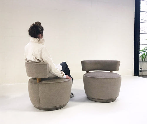 Tub Chairs in Loro Piana Alpaca Wool, pair - FORSYTH