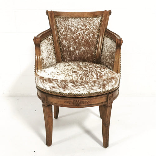 Vintage Swivel Chair in Brazilian Cowhide - FORSYTH