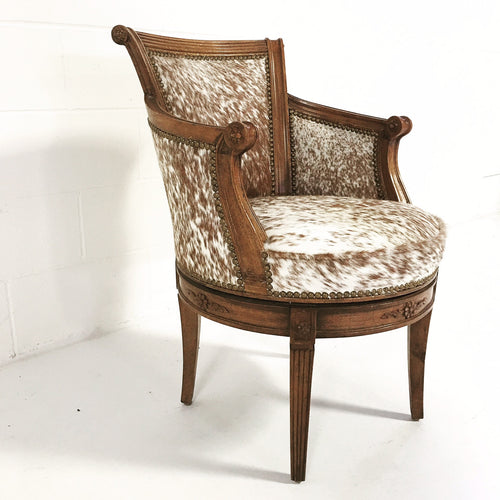 Vintage Swivel Chair in Brazilian Cowhide - FORSYTH