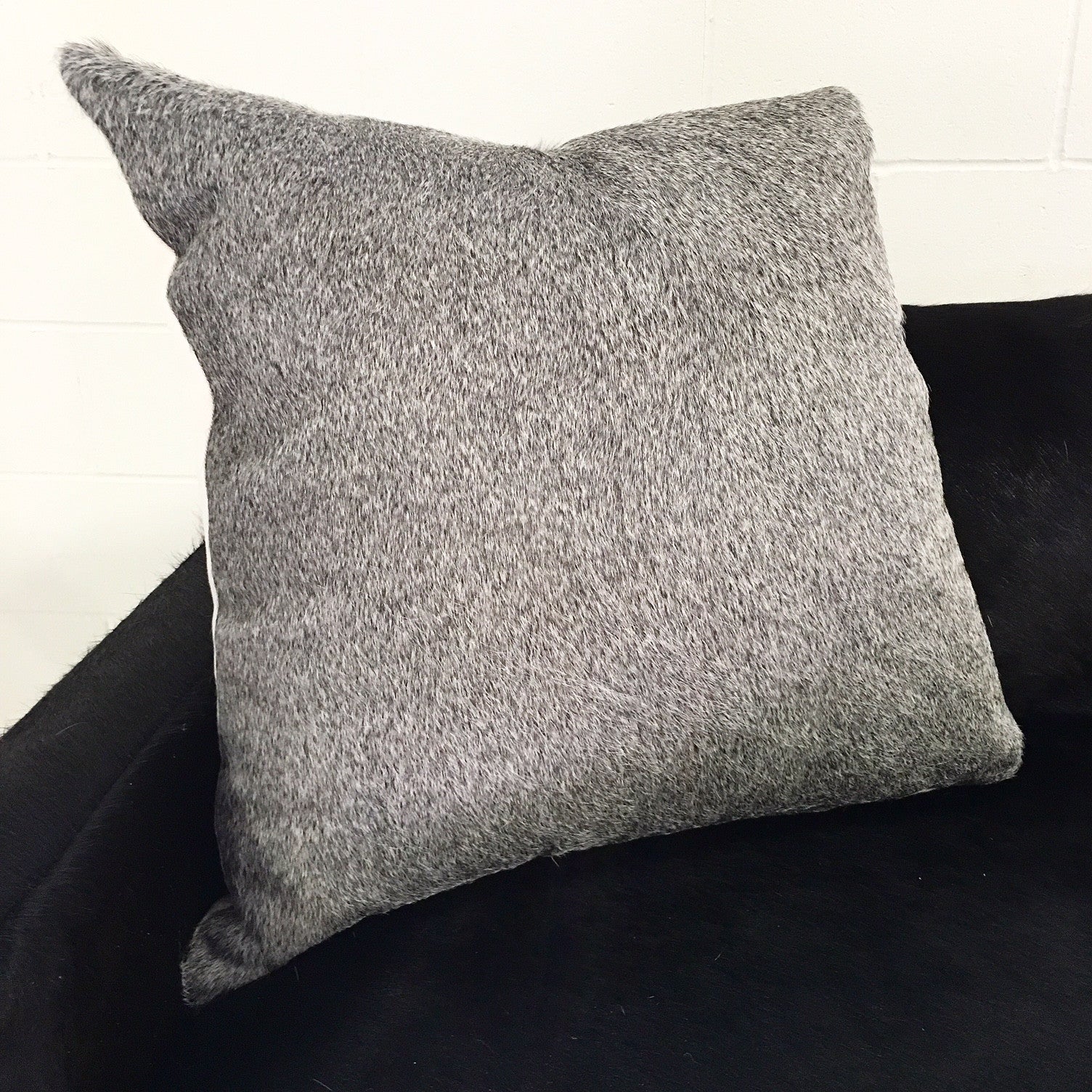 Salt & Pepper Cowhide Pillow, 24" - FORSYTH