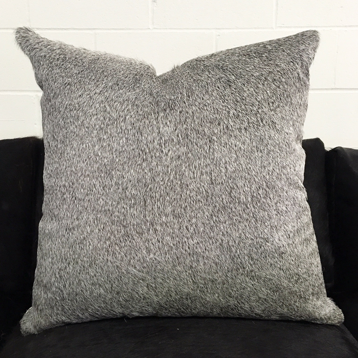 Salt & Pepper Cowhide Pillow, 24" - FORSYTH