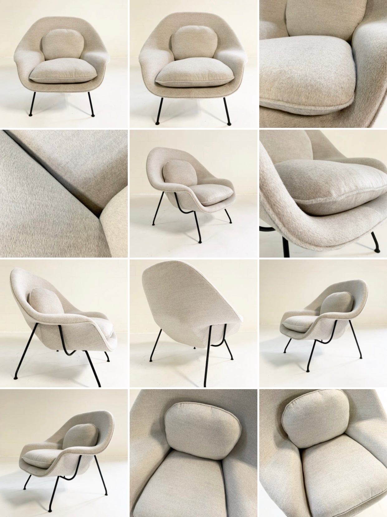 Womb Chair in Loro Piana Alpaca Wool - FORSYTH