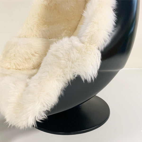 Alpha Egg Chair and Ottoman in New Zealand Sheepskin - FORSYTH